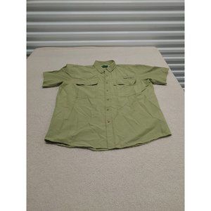 GH Bass & Co Explorer Button Down Shirt Mens‎ XL Fishing Hiking Logo Green